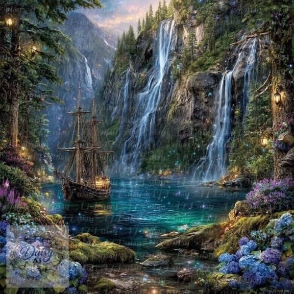 Der geheime See 90x90cm