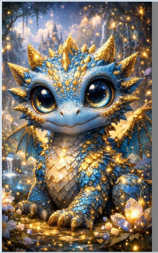 Blue Boy Drache 60x100cm