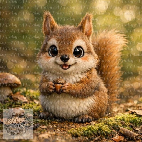 Baby Eichhörnchen 60x60cm
