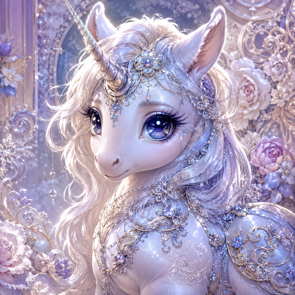 Lilo das Einhorn 80x80cm