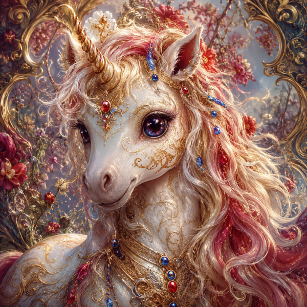 Queen Einhorn 80x80cm