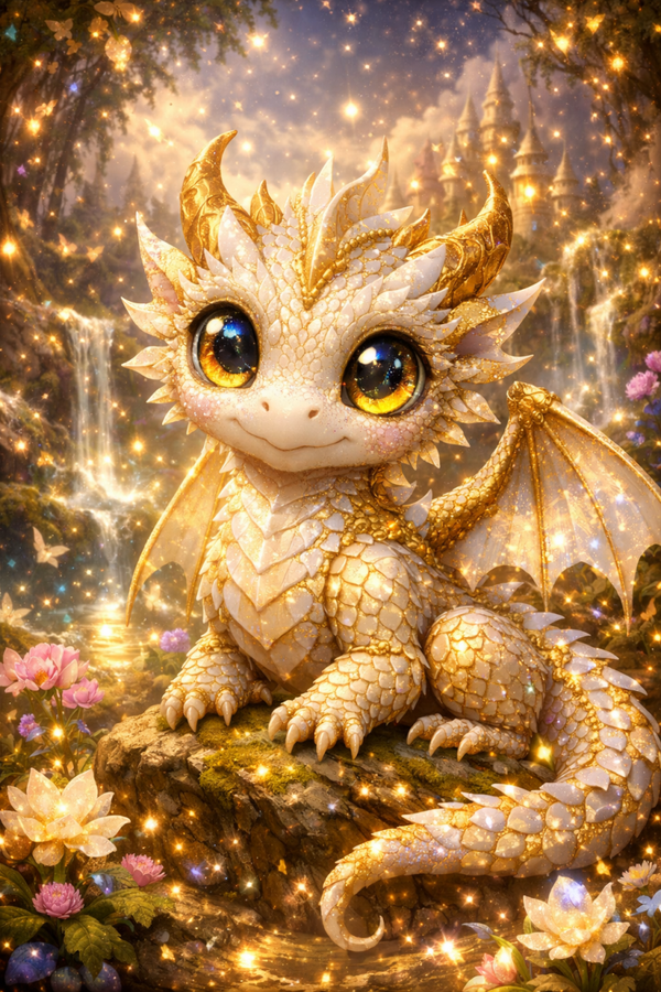 Golddrache 60x100cm