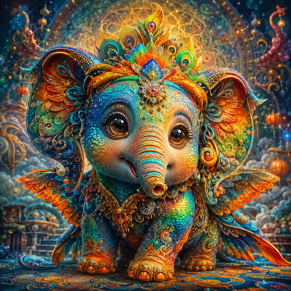 Steffi Elefant 80x80cm