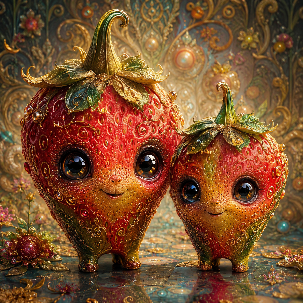 Erdbeeren 60x60cm