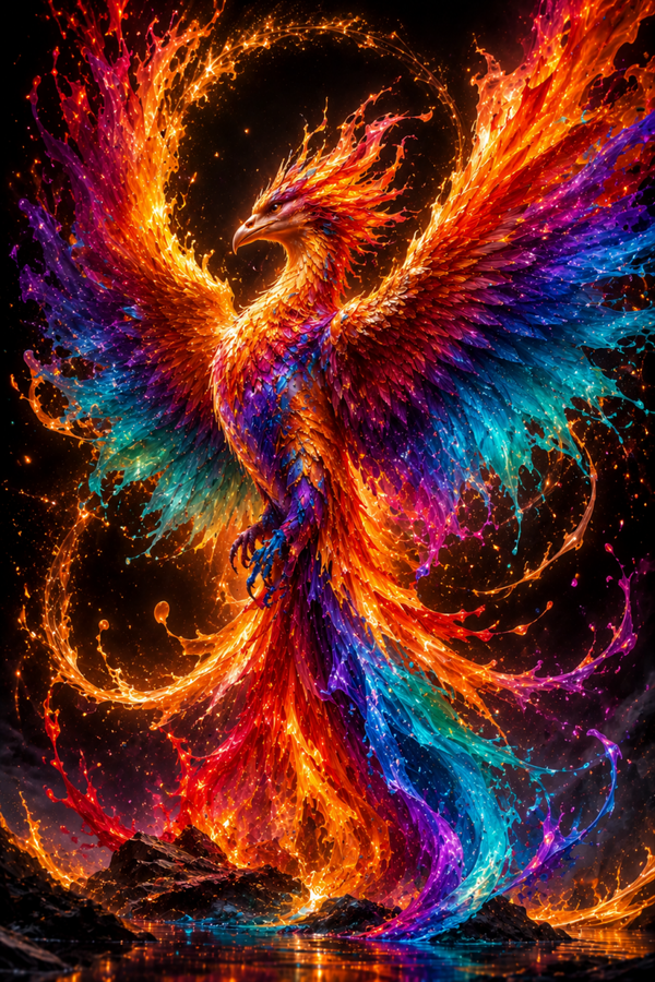 Feuervogel 60x100cm