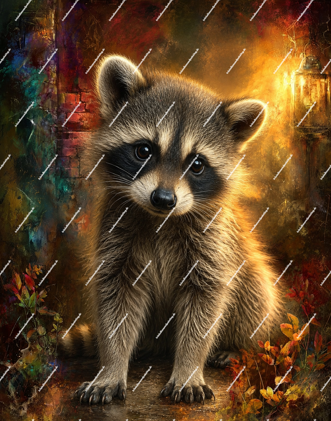 Waschbär 60x80cm