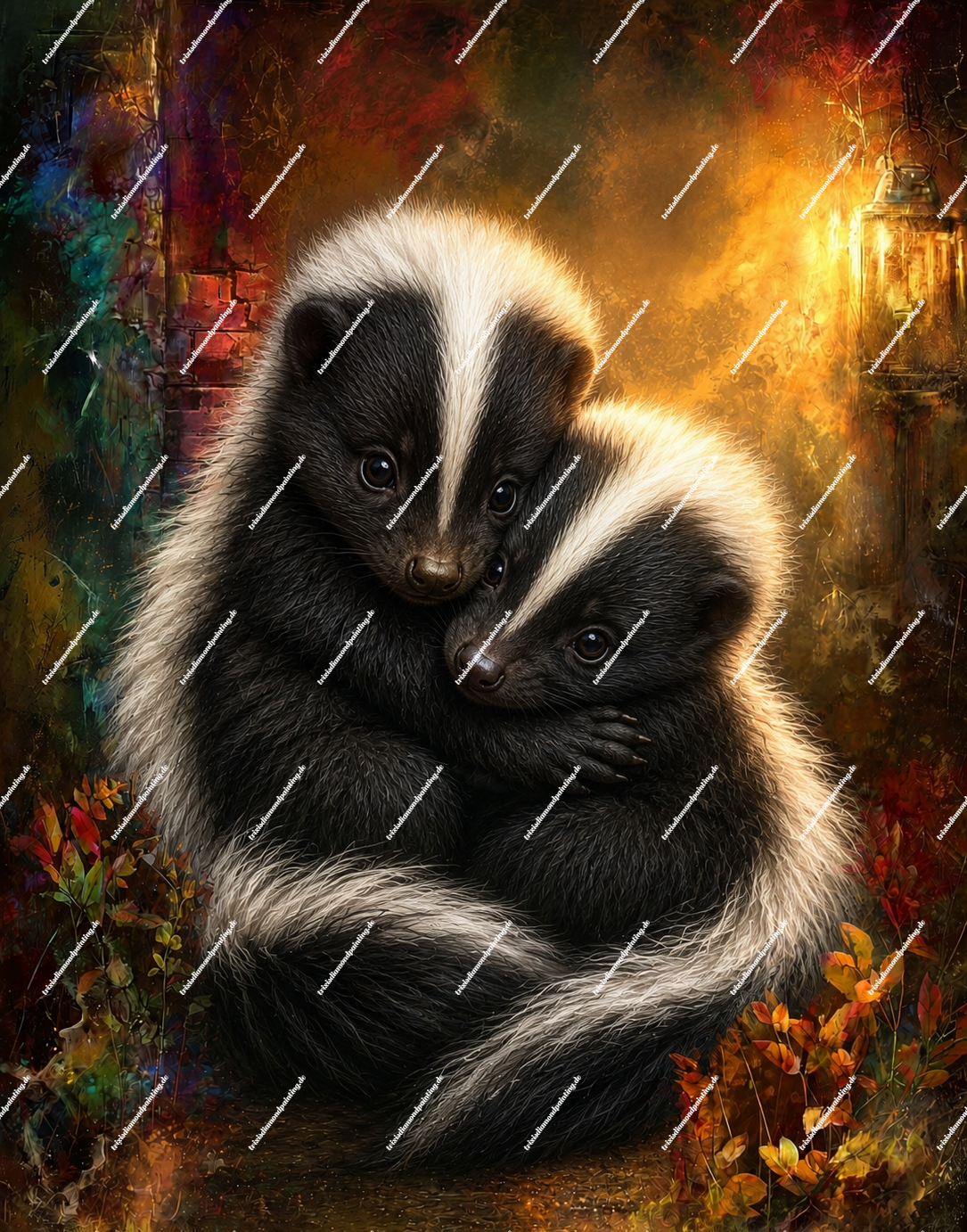 Kleine Stinktiere  60x80cm