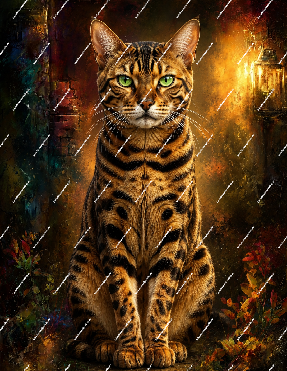 Bengalen Katze 60x80cm