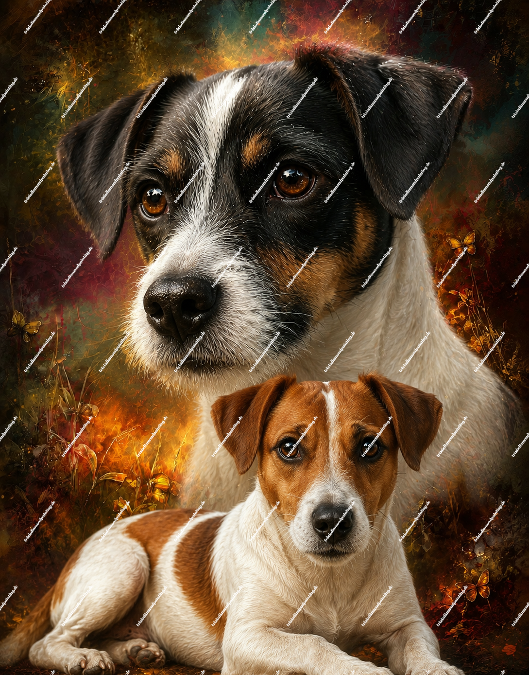 2 Jack Russel 60x80cm