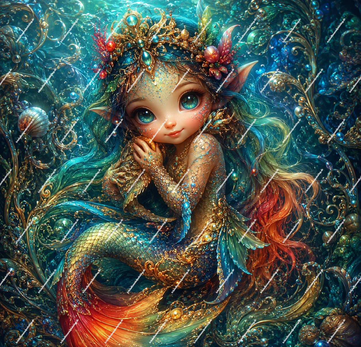 Die kleine Nixe 80x80cm