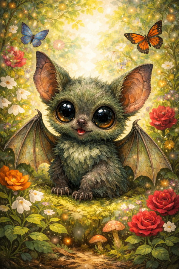 Kleine Fledermaus 60x80cm