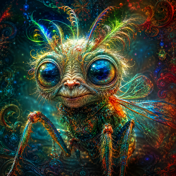 Die Hundertjährige Mücke 70x70cm