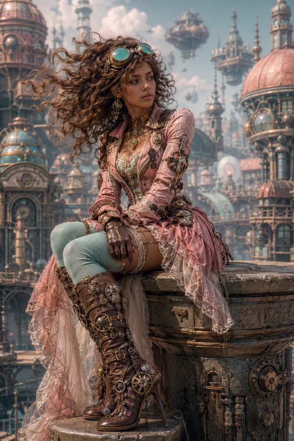 Steam Punk Lady 60x100cm