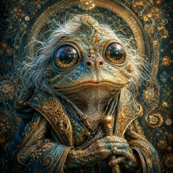 Der alte Frosch 70x70cm