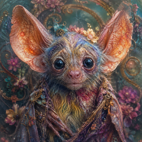 Opa Fledermaus 70x70cm