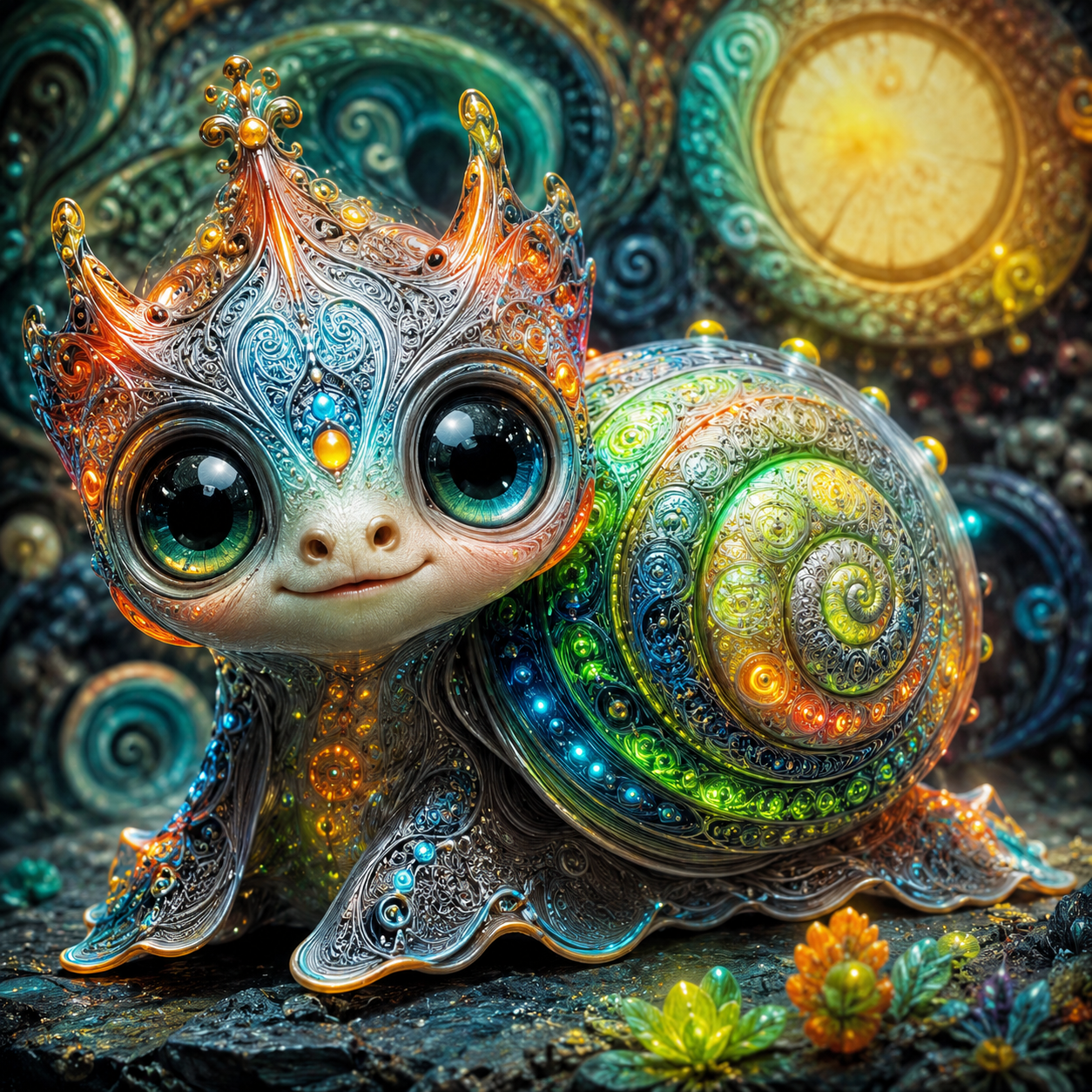 Rosi die Schnecke 70x70cm
