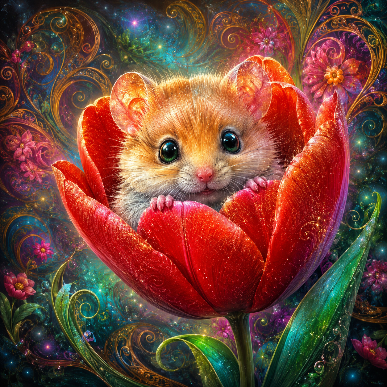 Der Hamster 70x70cm