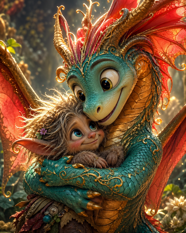 Happy Dragon 70x80cm
