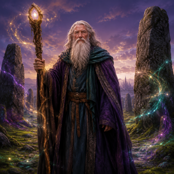 Merlin der Zauberer 80x80cm