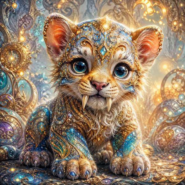 Der Säbelzahn Tiger 60x60cm