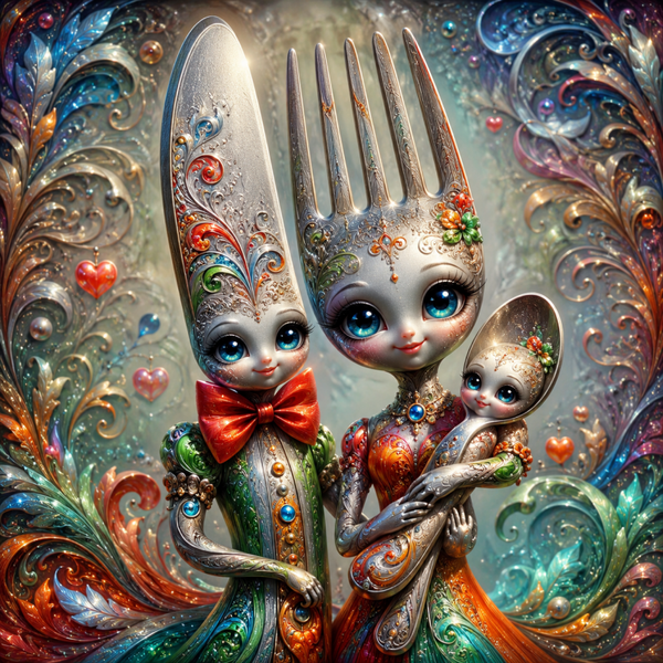 Das Familien Besteck 70x70cm