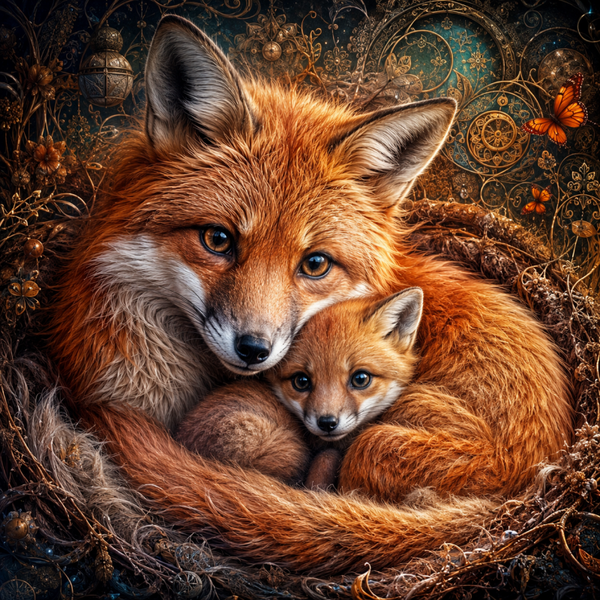 Fuchs Liebe 70x70cm