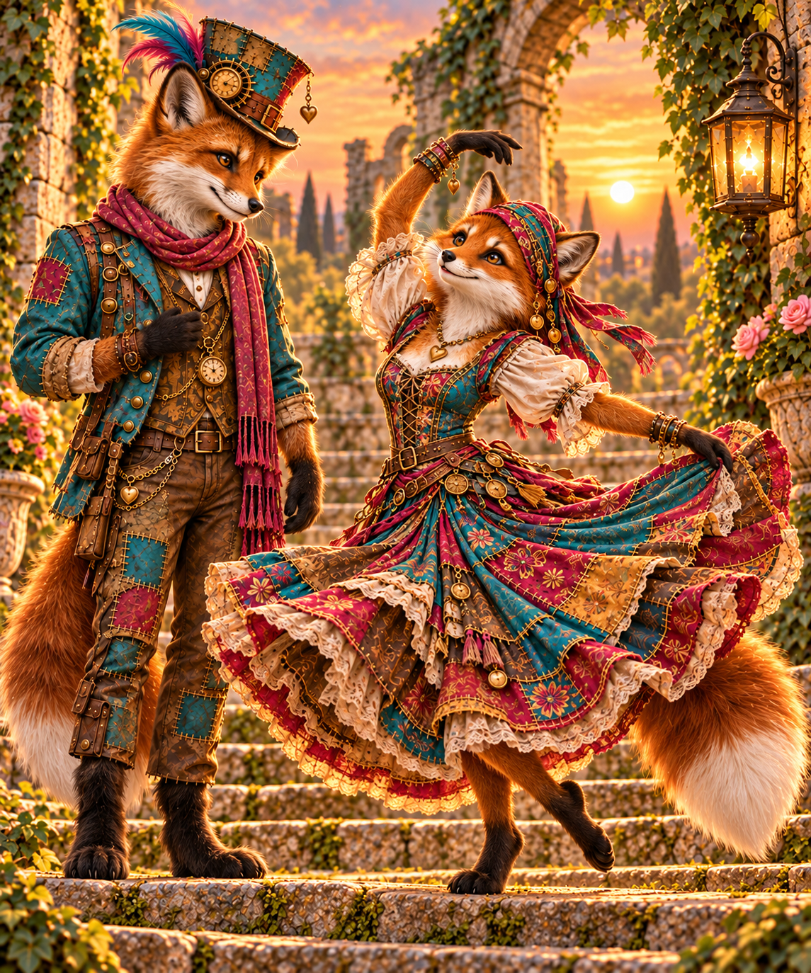 Remo und Lira Fuchs 70x80cm
