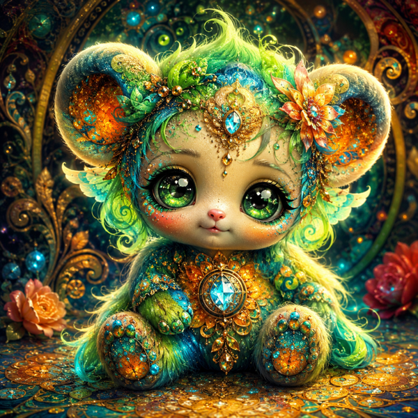 Teddy Flora 80x80cm