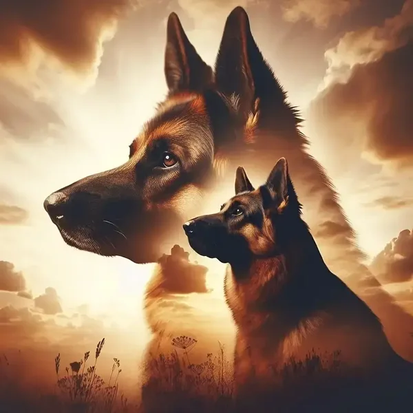 Schäferhund 60x60cm