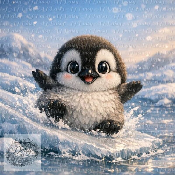 Baby Pinguin 60x60cm