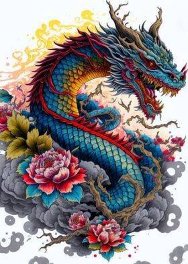 Drache 50x70cm