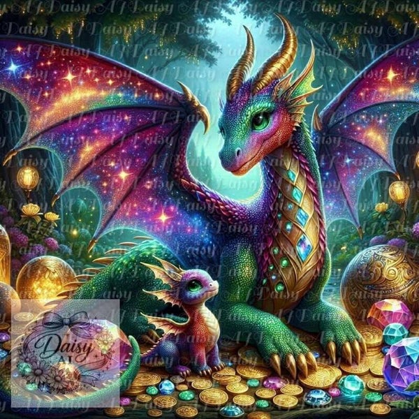 Drachen Love 80x80cm