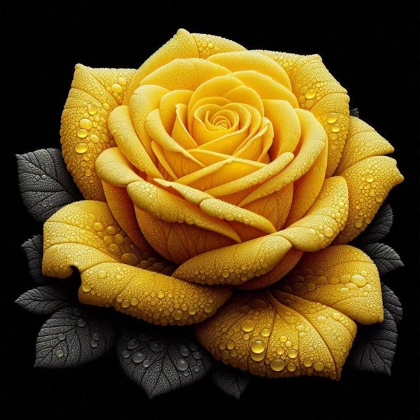 Rose gelb 50x50cm