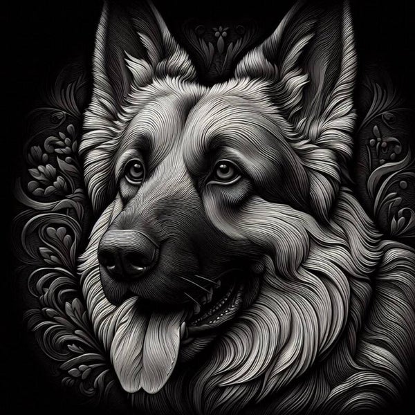 Schäferhund 50x50cm