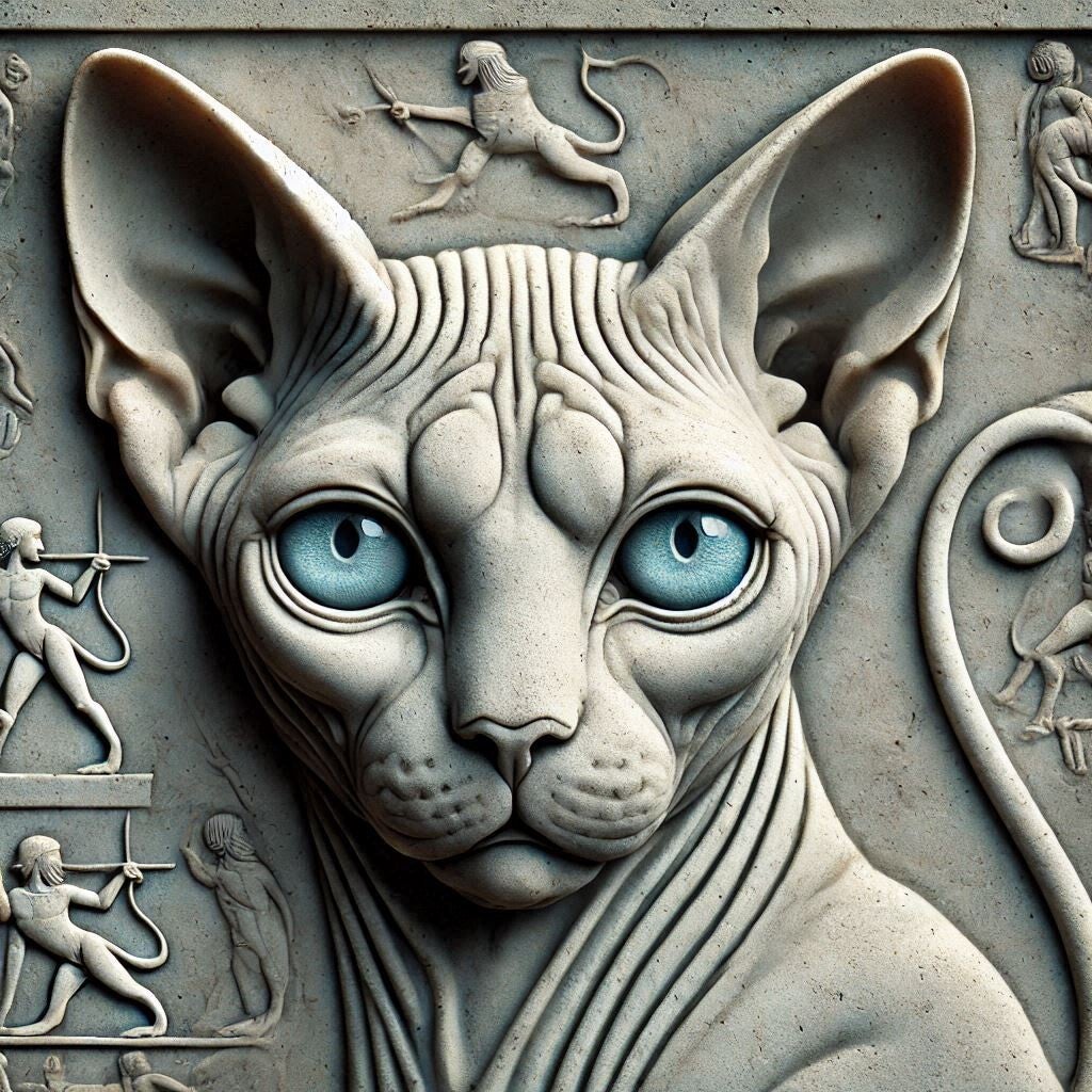 Katze blaue Augen 50x50xm