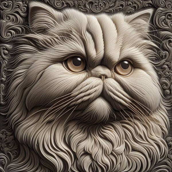 Perserkatze Creme 50x50cm
