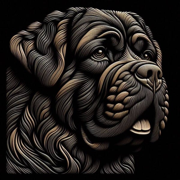 Hund 50x50cm