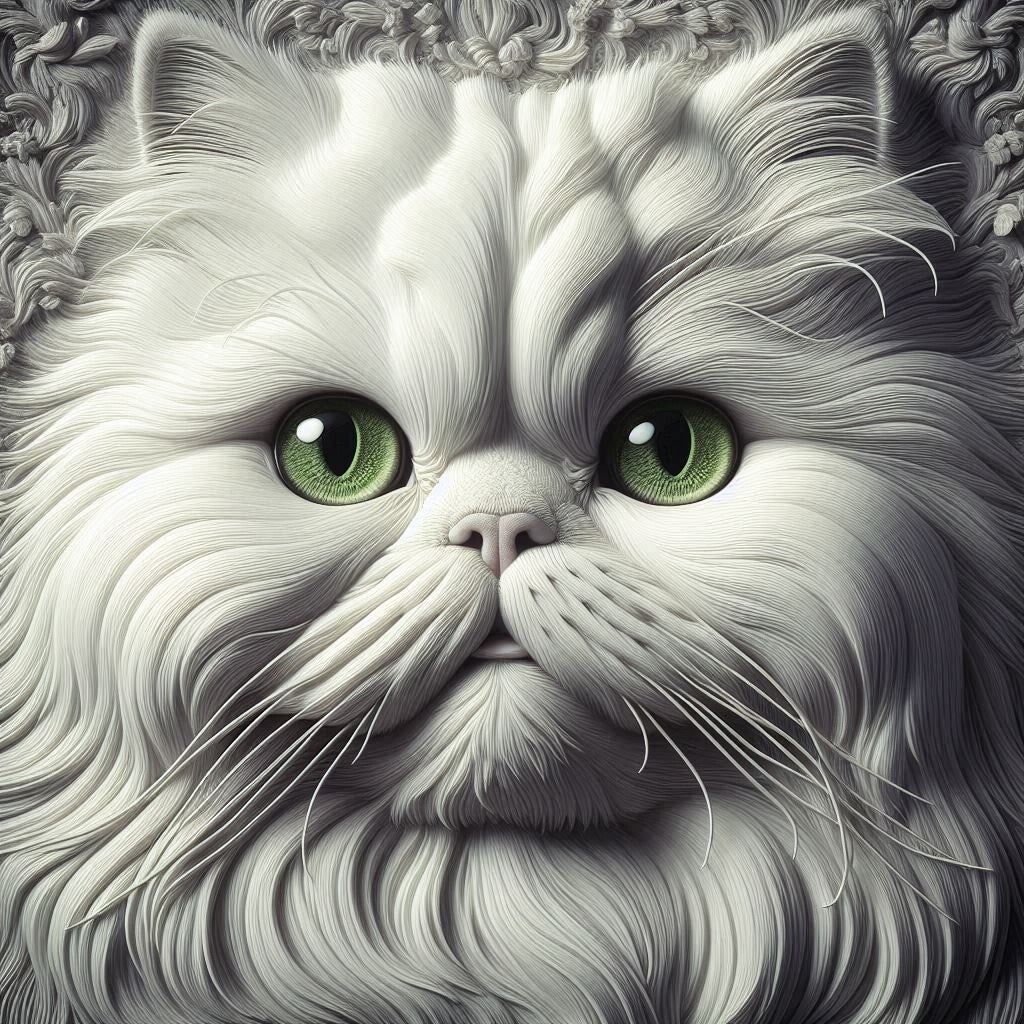 Perserkatze weiß 50x50cm