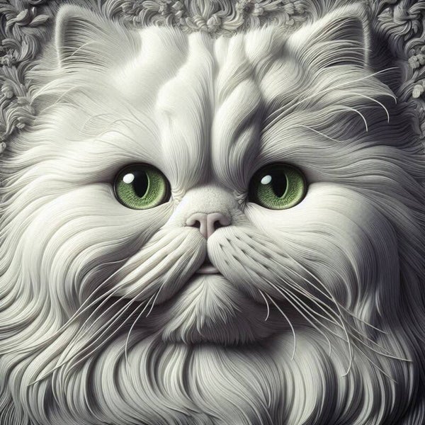 Perserkatze weiß 50x50cm