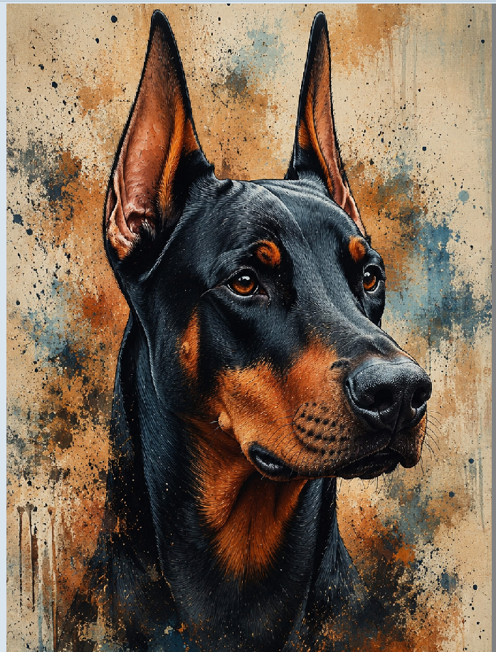 Dobermann 60x80cm