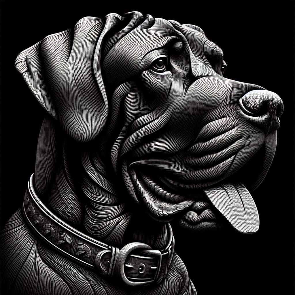 Dogge 50x50cm