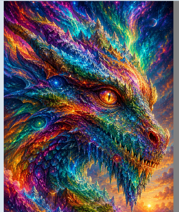 Der Drache 80x100cm