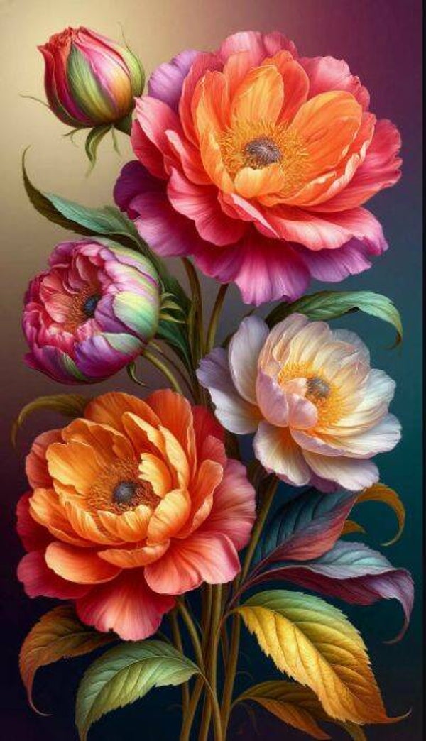 Blumenstrauß 60x100cm