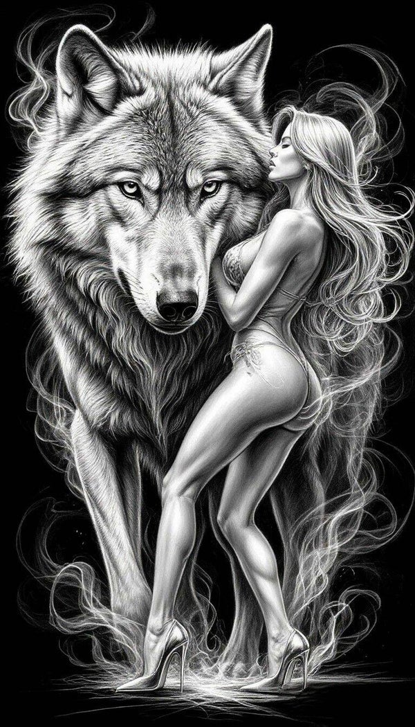 "Die" mit dem Wolf tanzt ... 60x100cm