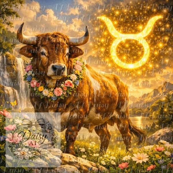 Sternzeichen Stier 80x80cm