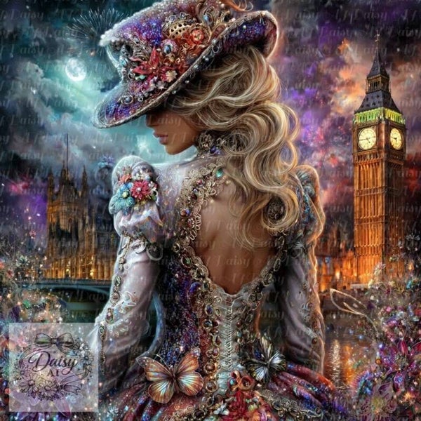 Dame von Welt 100x100cm