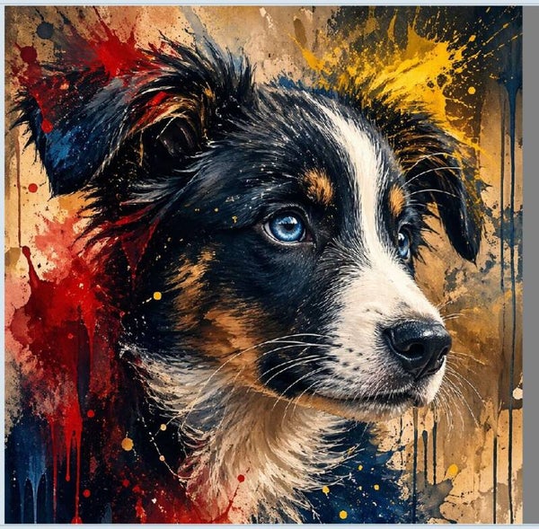 Border Collie 60x60cm
