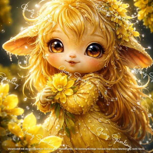 Das gelbe Blümchen 60x60cm