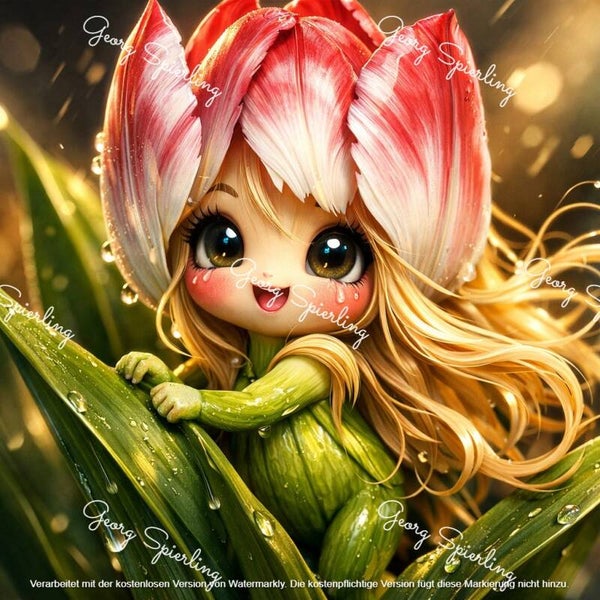 Die kleine Tulpe 60x60cm