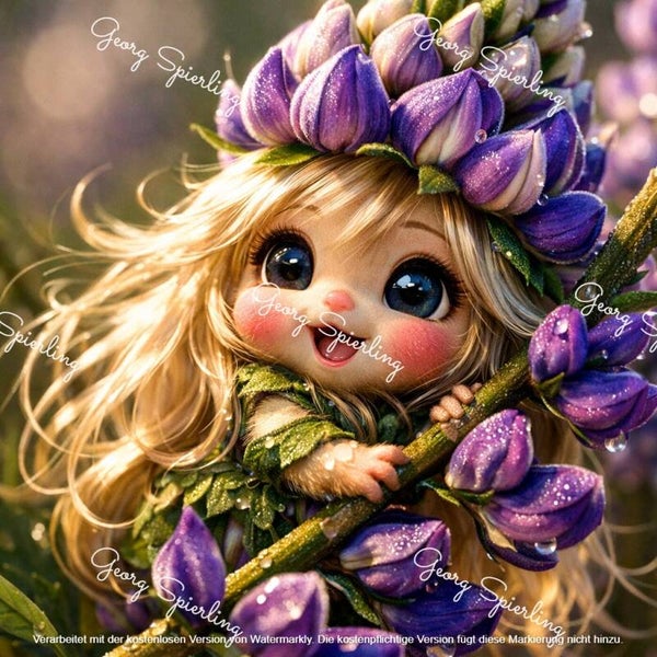 Blondes Blümchen 60x60cm